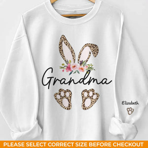 Tu es ma plus douce friandise de Pâques - Sweat-shirt unisexe personnalisé pour la famille, sweat à capuche avec motif sur la manche - Cadeau de Pâques pour maman, grand-mère