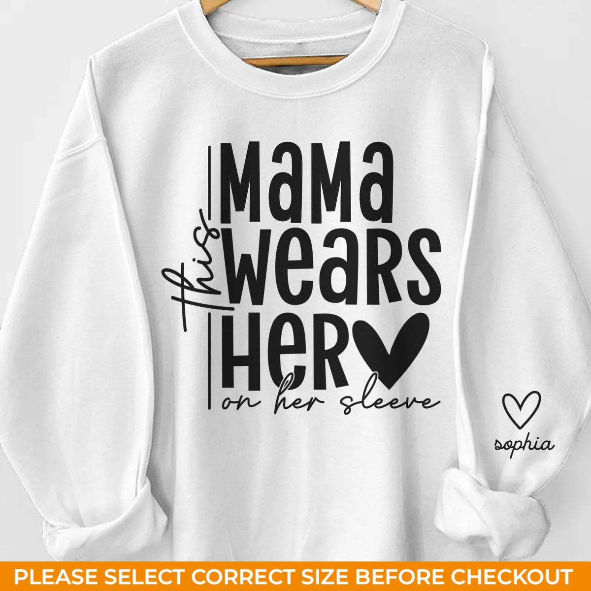 Chaque battement de son cœur se manifeste - Sweat-shirt unisexe personnalisé pour la famille, sweat à capuche avec motif sur la manche - Cadeau pour maman, grand-mère