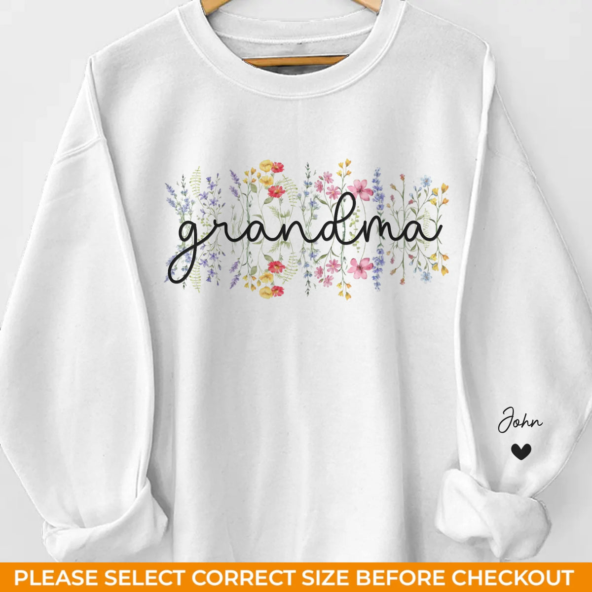 Her Love Shines Brighter Than The Stars - Family Personalized Custom Unisex Sweatshirt, Hoodie With Design On Sleeve - Gift For Mom, Grandma