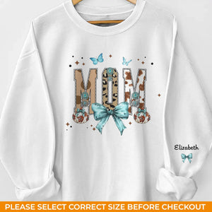 L'amour de grand-mère inspire, l'amour de maman nourrit - Sweat-shirt unisexe personnalisé avec motif sur la manche - Cadeau pour maman et grand-mère