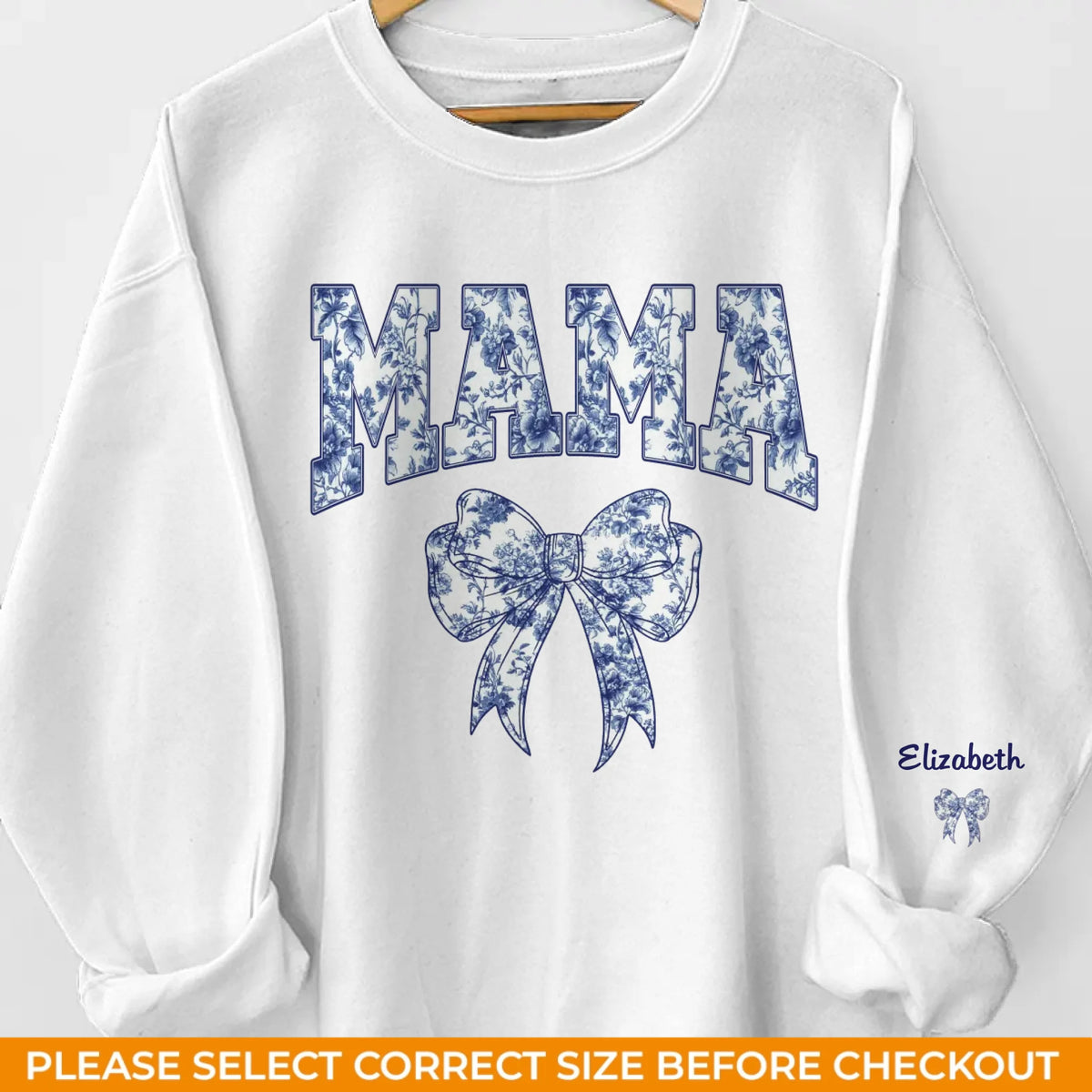 L'amour commence avec maman - Sweat-shirt unisexe personnalisé avec motif sur la manche - Fête des Mères, cadeau pour maman, grand-mère