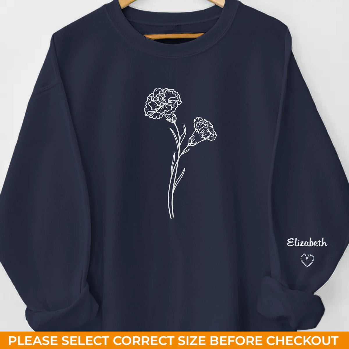 Blooming Bonds - Family Personalized Custom Unisex Sweatshirt, Hoodie With Design On Sleeve - Mother's Day, Gift For Mom, Grandma