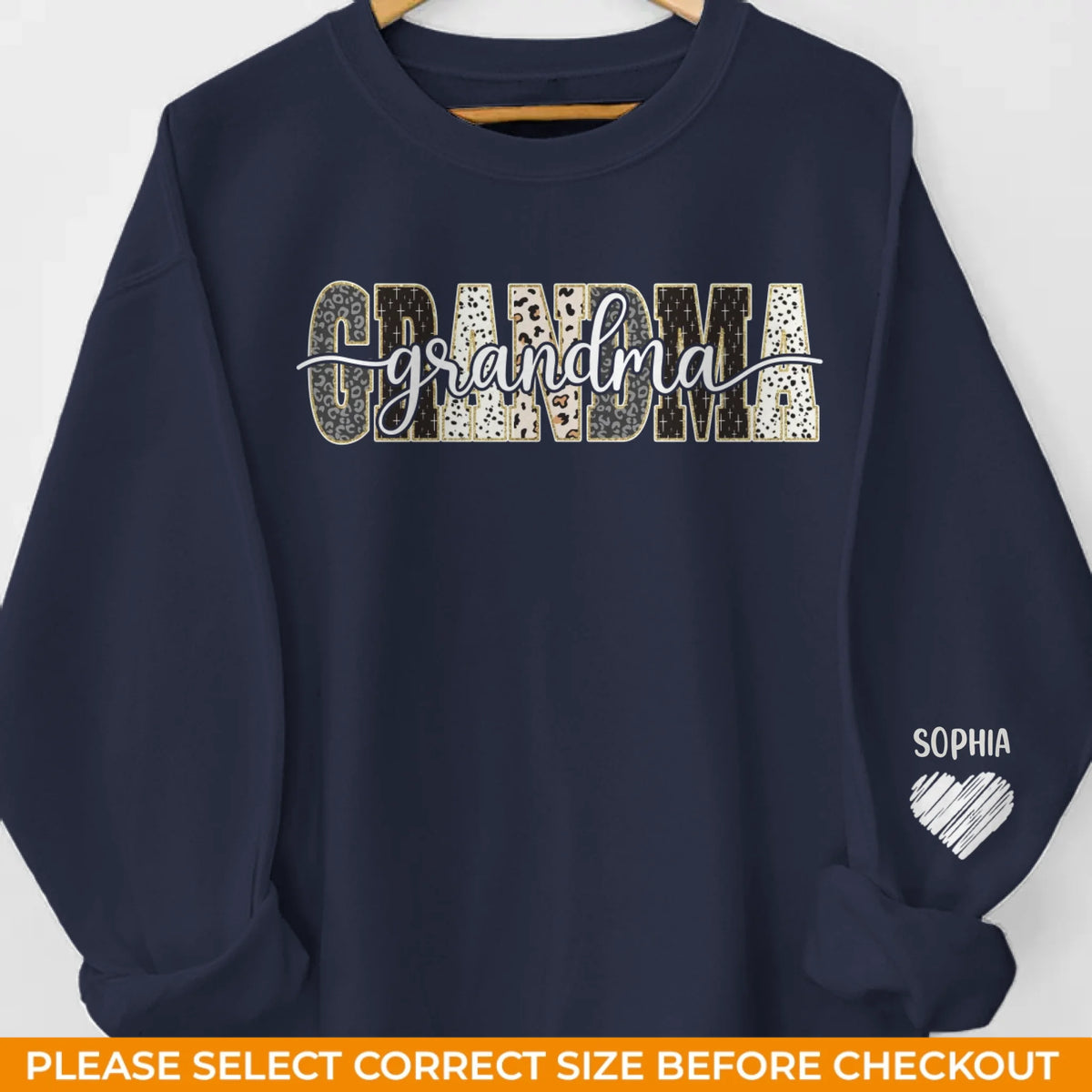 Custom Unisex Sweatshirt, Hoodie With Design On Sleeve - Personalized Birthday Gifts For Mom, Grandma - Loved Beyond Words Loved Beyond Measure