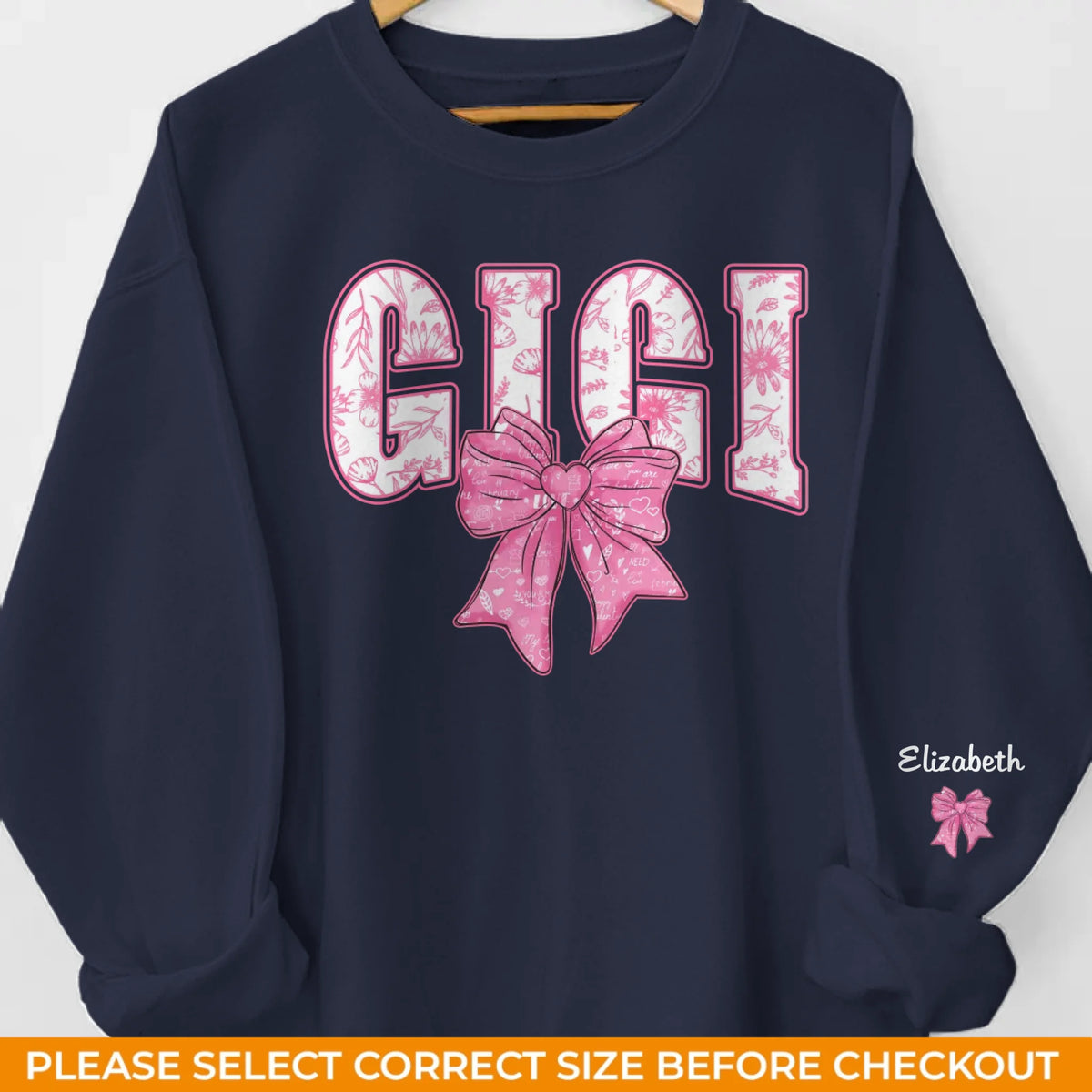 Grand-mère, tu es la maison de mon cœur - Sweat-shirt unisexe personnalisé avec motif sur la manche - Cadeau pour maman et grand-mère