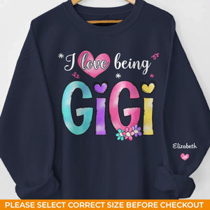Moments précieux avec les petits-enfants - Sweat-shirt unisexe personnalisé avec motif sur la manche - Fête des Mères, cadeau pour maman, grand-mère