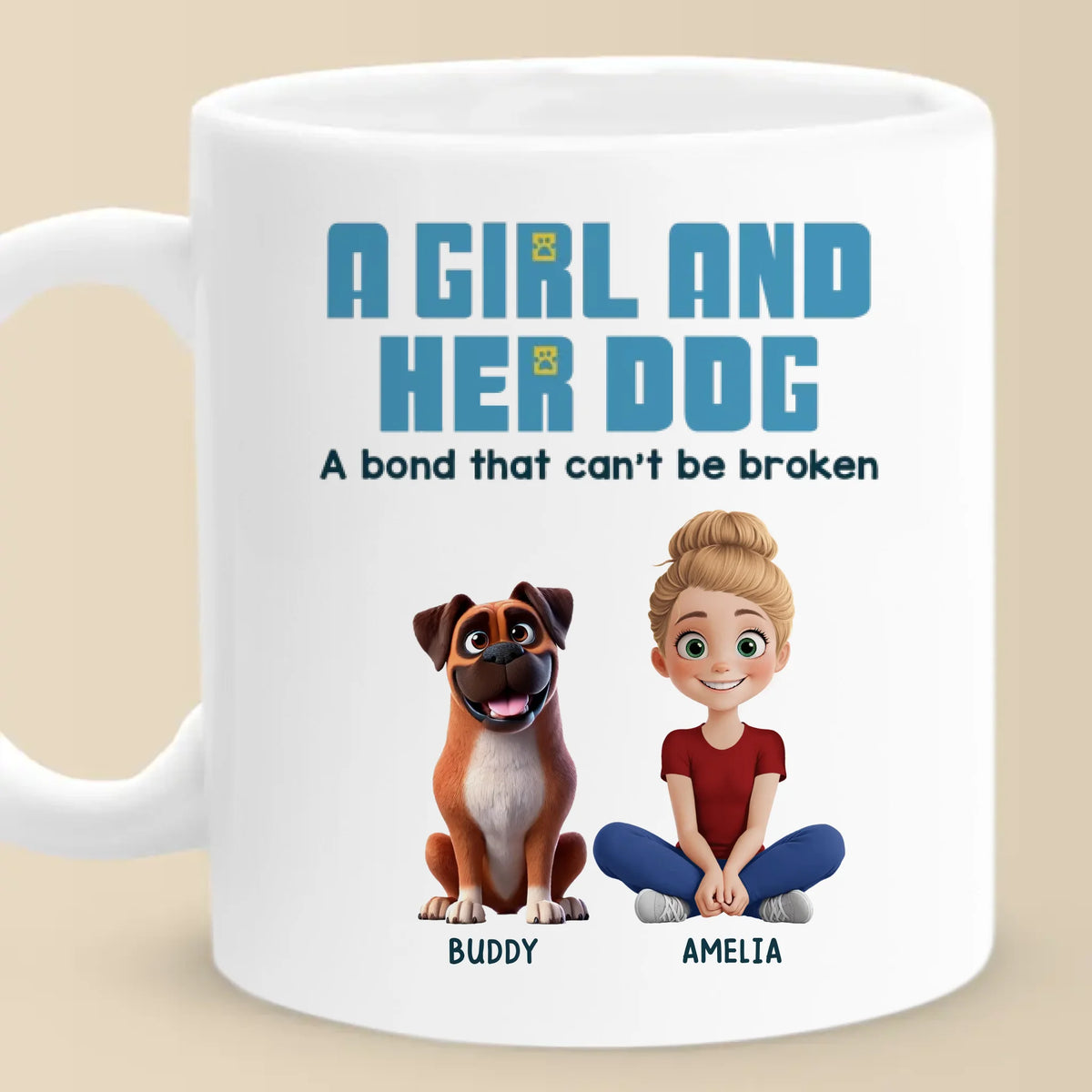 Custom Mug - Personalized Christmas Birthday Gifts For Dog Cat Lovers, Dog Dad And Mom, Cat Owners - Pets Make Lives Whole AMZ