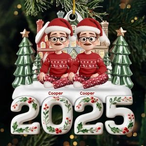 Custom Acrylic Ornament - Personalized Christmas Birthday Gifts For Family, Dog Cat Lovers - Love Fills The Room When Everyone’s Home