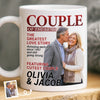 Custom Photo Magazine Mug - Personalized Anniversary Wedding Gifts For Husband And Wife, Him And Her - Love Grows Louder With You