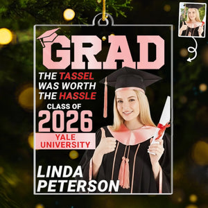 Custom Photo Magazine Acrylic Ornament - Personalized Christmas Graduation Gifts For Him, Her - The Best Is Yet To Come