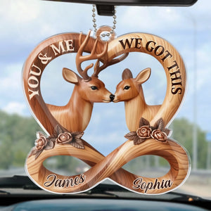 Custom Acrylic Car Ornament - Personalized Anniversary Wedding Gifts For Husband And Wife, Him And Her - We Choose Us Every Day