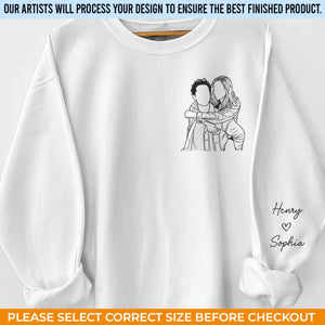 Custom Photo Unisex Sweatshirt, Hoodie With Design On Sleeve - Personalized Anniversary Wedding Gifts For Husband And Wife, Him And Her - You Are My Constant