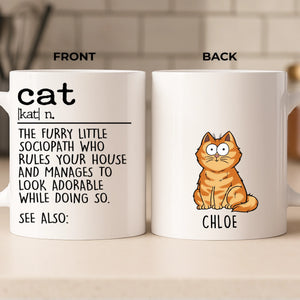 Custom Mug - Personalized Birthday Gifts For Cat Lovers, Cat Mom And Dad - Chaos In Fur Form
