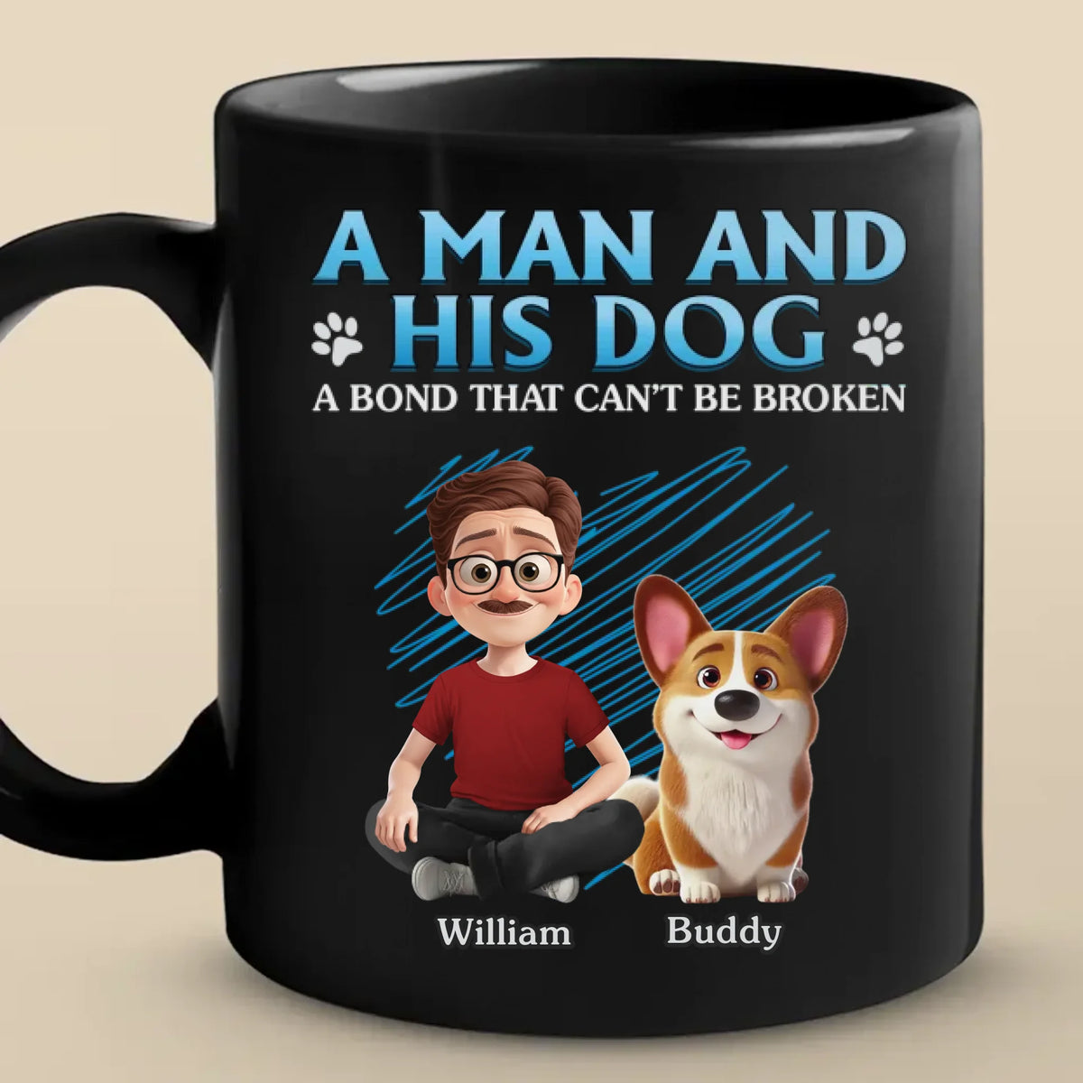 Custom Black Mug - Personalized Birthday Gifts For Dog Lovers, Dog Dad And Mom - Life With Fur Kids