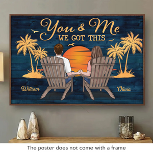 Au final, tout ce dont vous avez besoin, c'est d'amour et d'un chien - Affiche horizontale personnalisée pour chien - Cadeau pour couples, propriétaires d'animaux, amoureux des animaux