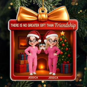 Custom Acrylic Ornament - Personalized Best Friend Christmas Birthday Gifts For Women, Besties, Sisters, BFF - Making Merry Memories Together