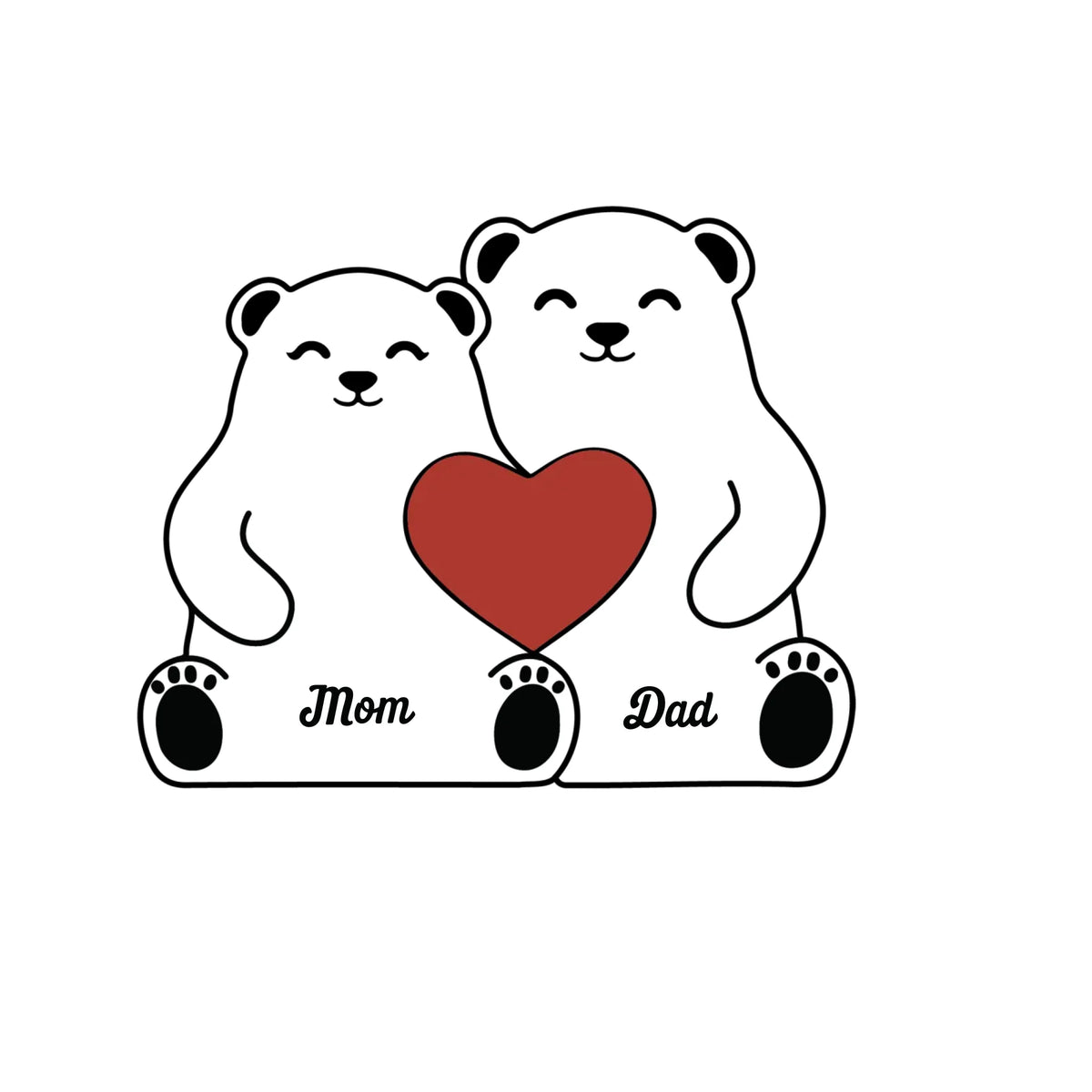 Ma famille, c'est ma vie - Puzzle en bois personnalisé en forme d'ours - Sculptures d'animaux en bois, ornements de table en sculpture sur bois, décoration en bois sculpté - Cadeau pour les membres de la famille