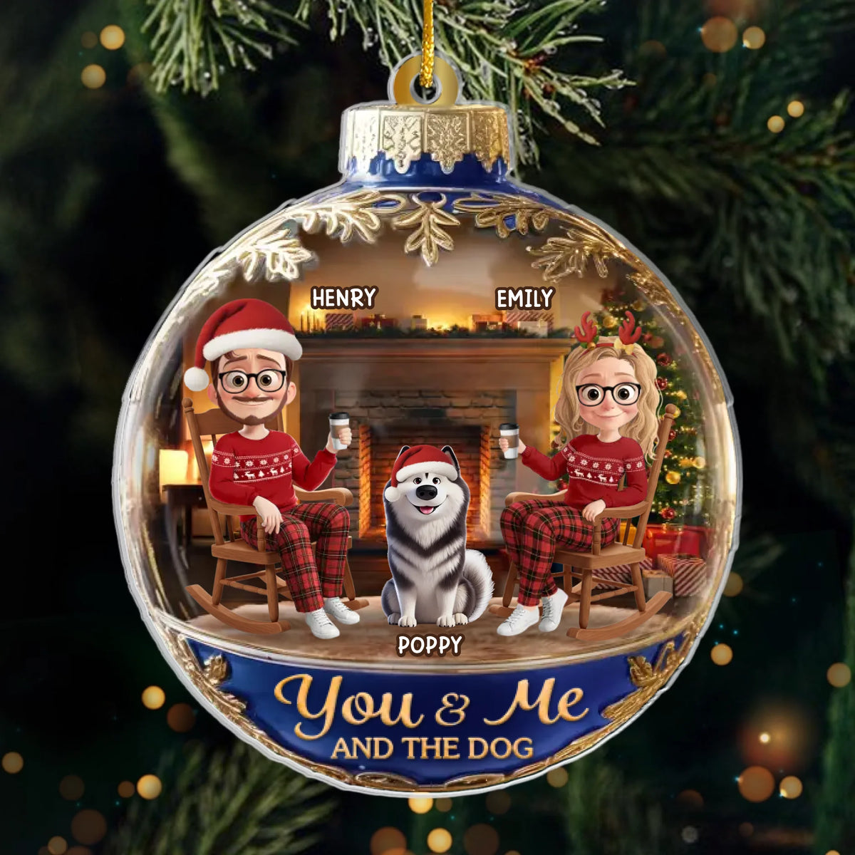 Custom Acrylic Ornament - Personalized Anniversary Christmas Wedding Gifts For Husband And Wife, Dog Cat Lovers - Life Is Better With A Wagging Tail