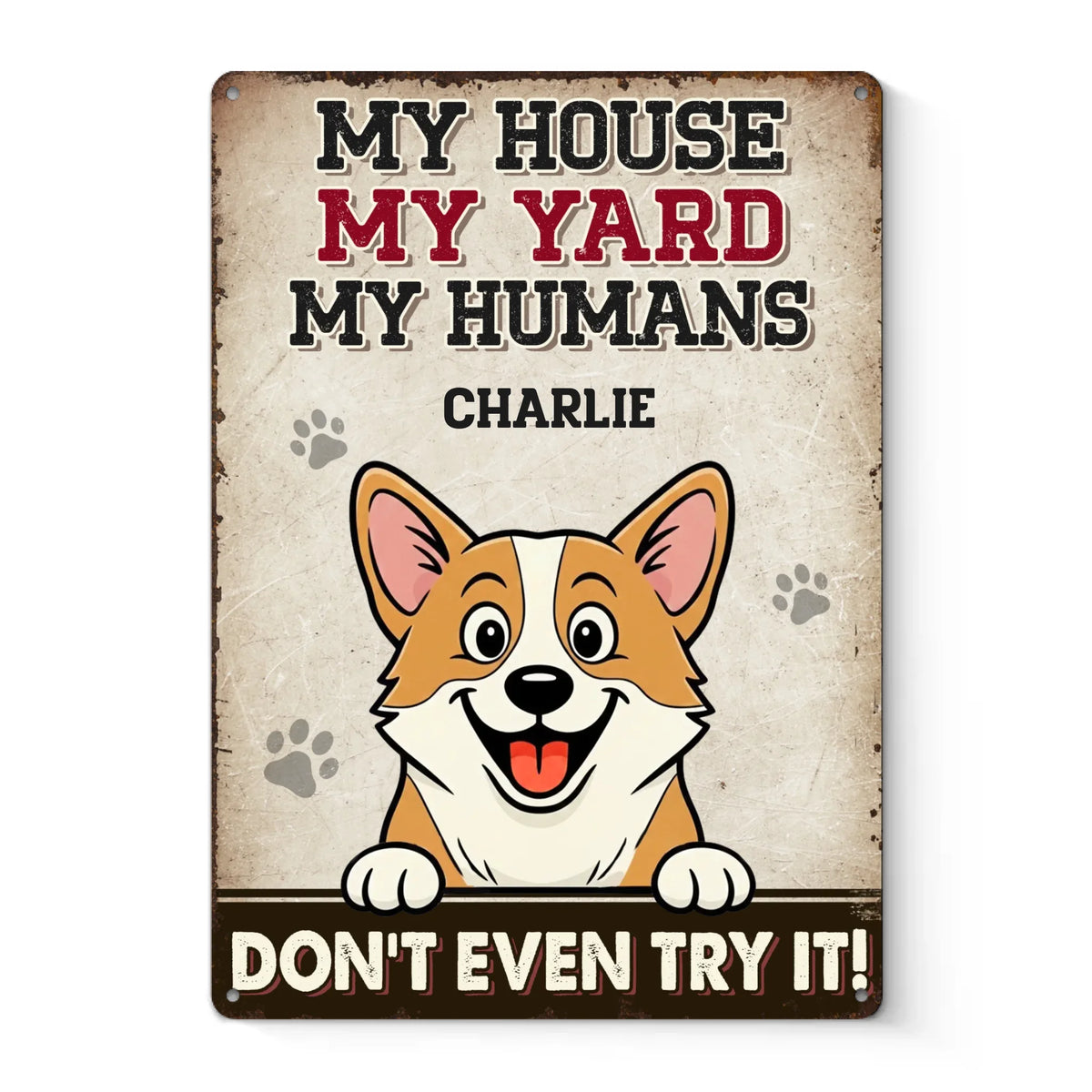Custom Home Decor Metal Sign - Personalized  Birthday Gifts For Dog Lovers, Dog Dad And Mom - Yard Boss Vibes