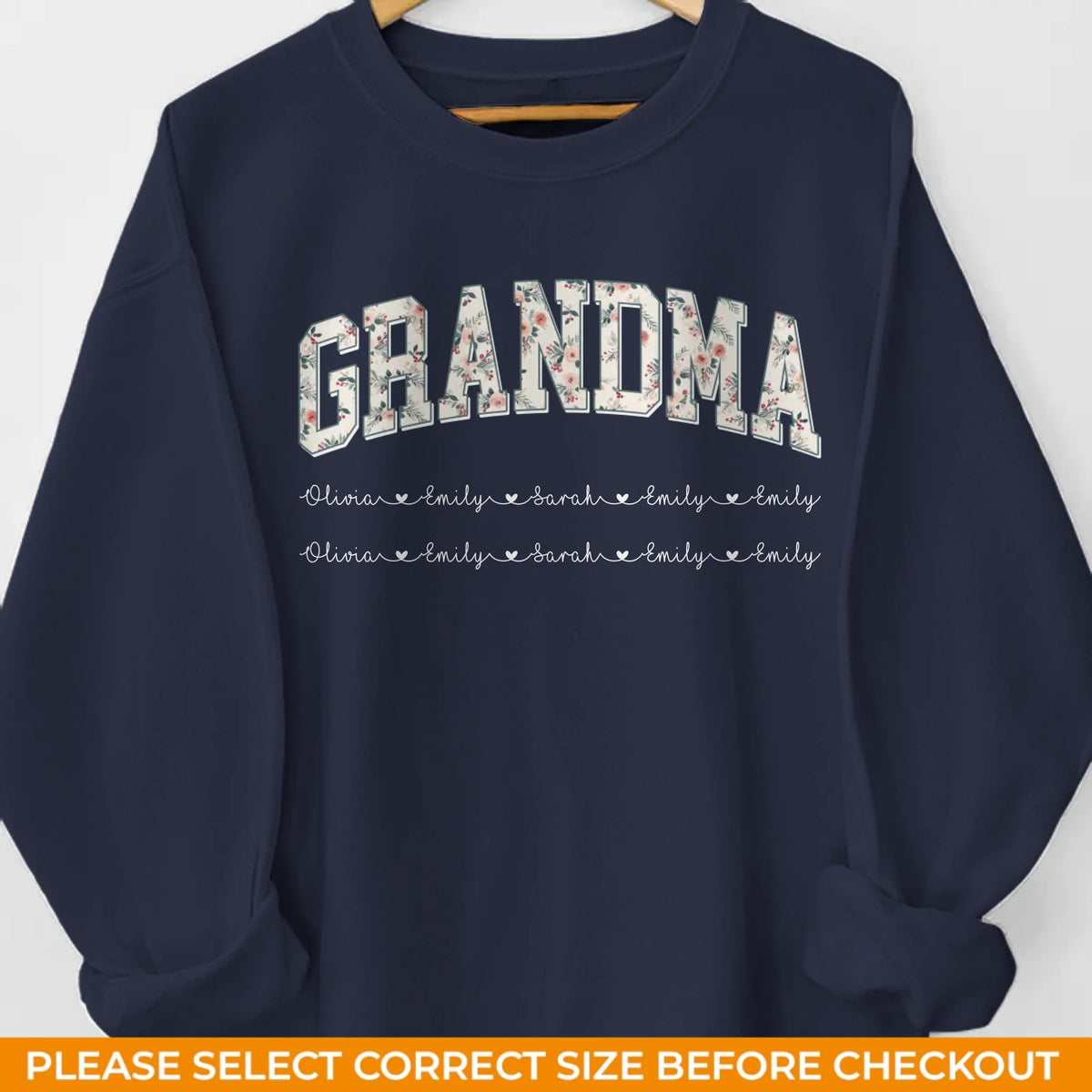 Custom Unisex Sweatshirt, Hoodie With Design On Sleeve - Personalized Birthday Gifts For Mom, Grandma - Loved In Every Season Of Life
