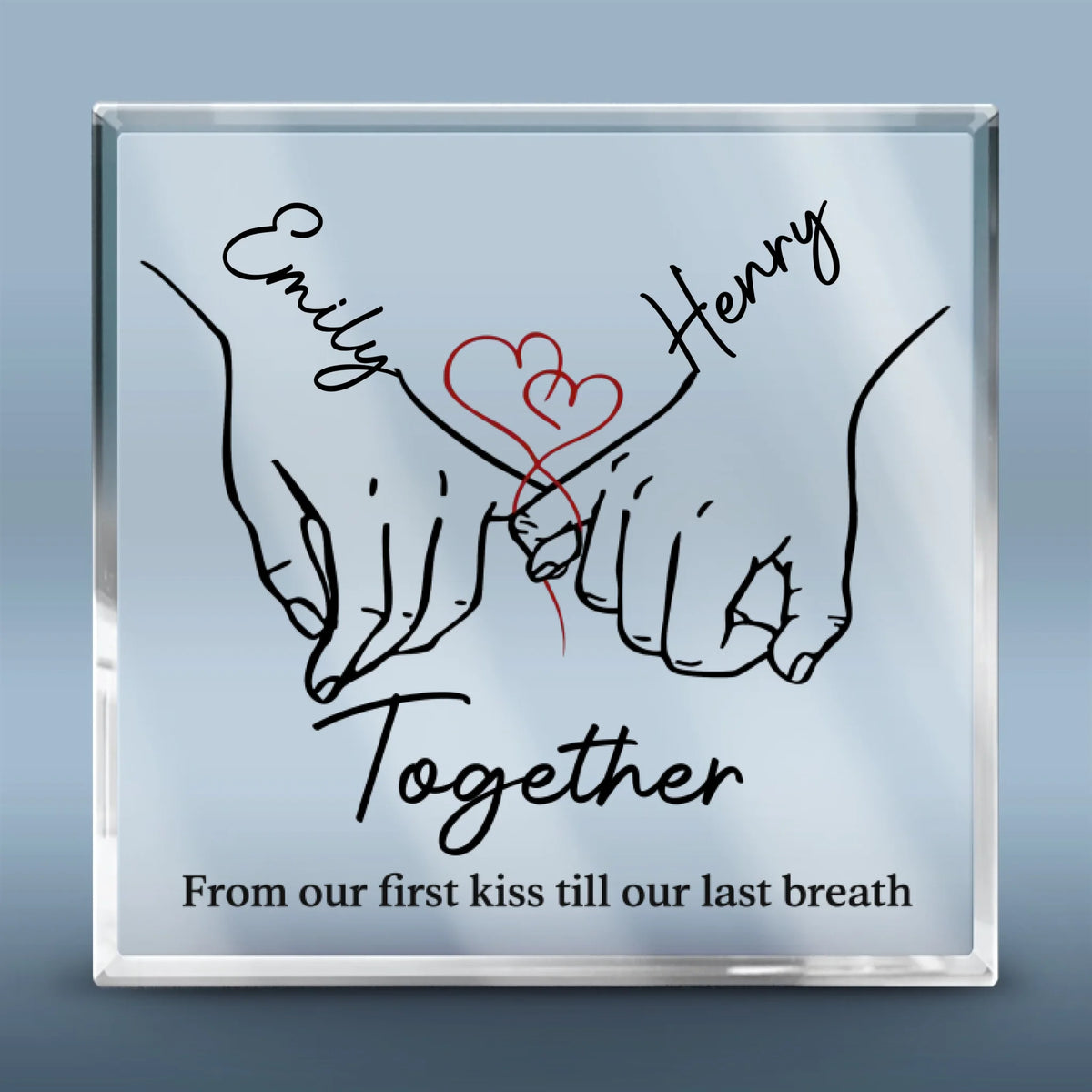 Custom Square Shaped Acrylic Plaque - Personalized Anniversary Wedding Gifts For Husband And Wife, Him And Her - Forever Feels Like Us