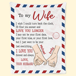 Custom Blanket - Personalized Anniversary Wedding Gifts For Husband And Wife, Him And Her - Love Built With Patience