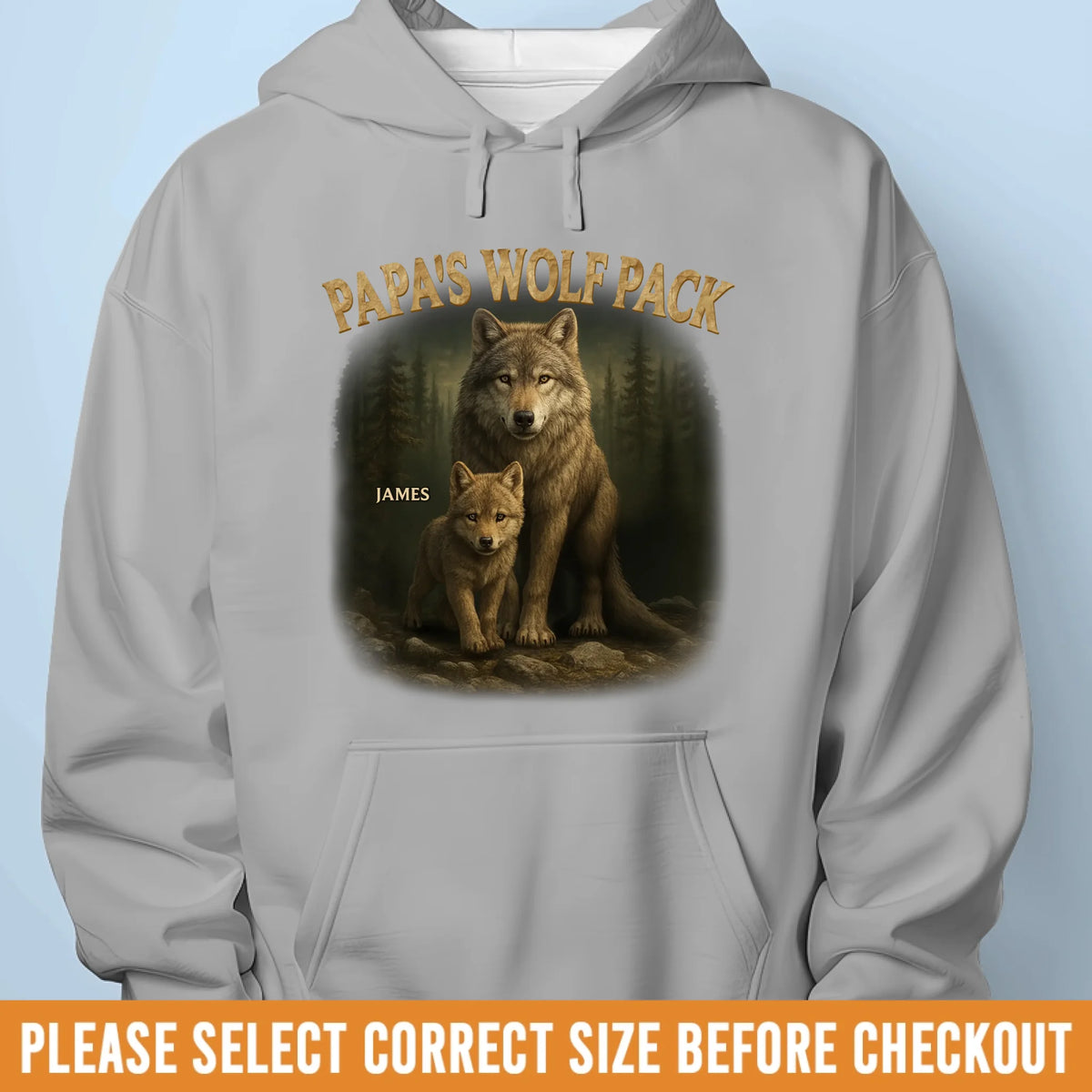 Custom Unisex T-shirt, Premium T-shirt, Hoodie - Personalized Father's Day Birthday Gifts For Dad, Grandpa - Papa’s Wolf Pack