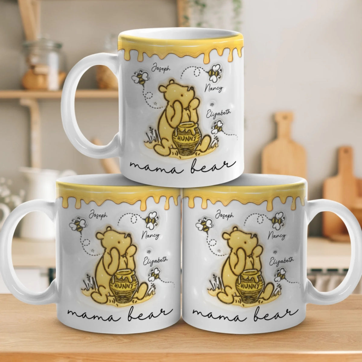La famille est le test de la liberté - Mug personnalisé avec effet gonflé 3D - Cadeau pour la fête des mères, maman, grand-mère
