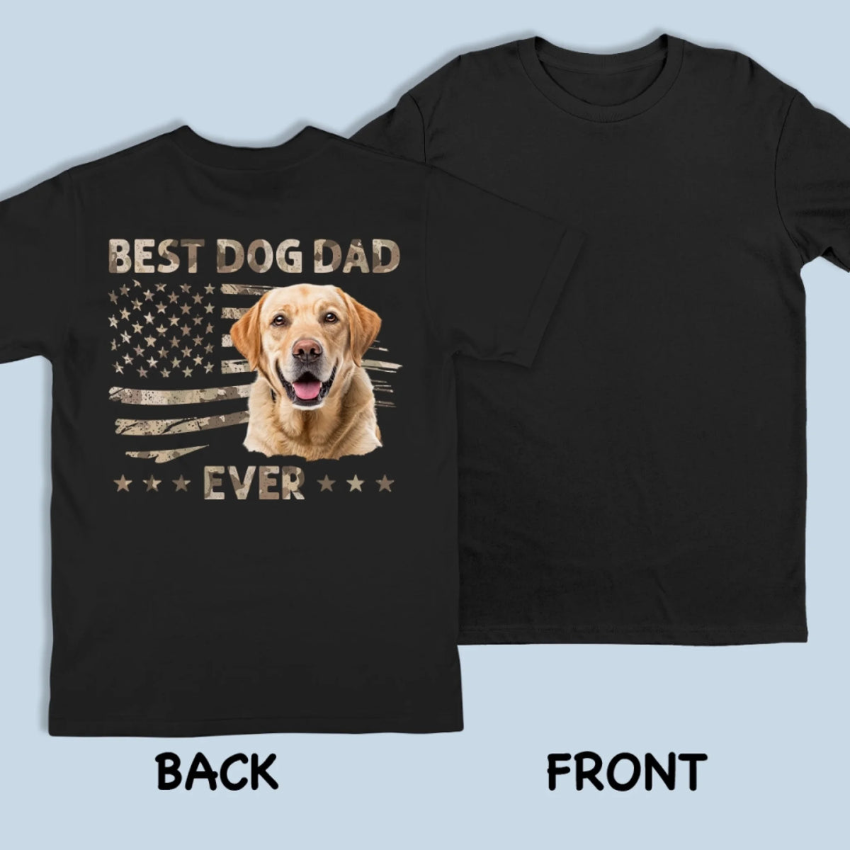 T-shirt, sweat à capuche et sweat-shirt unisexe personnalisé avec photo « Père chien » - Cadeau pour la fête des pères et les amoureux des animaux