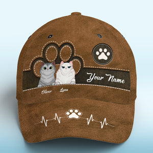 Casquette classique à imprimé intégral « Keep Calm And Love Dogs » marron – Cadeau pour propriétaires et amoureux des animaux