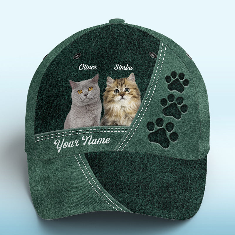 Casquette personnalisée avec photo « Tu es mon animal de compagnie bien-aimé » verte - Casquette personnalisée pour chien et chat, imprimé intégral - Nouveauté, cadeau pour propriétaires d'animaux et amoureux des animaux.