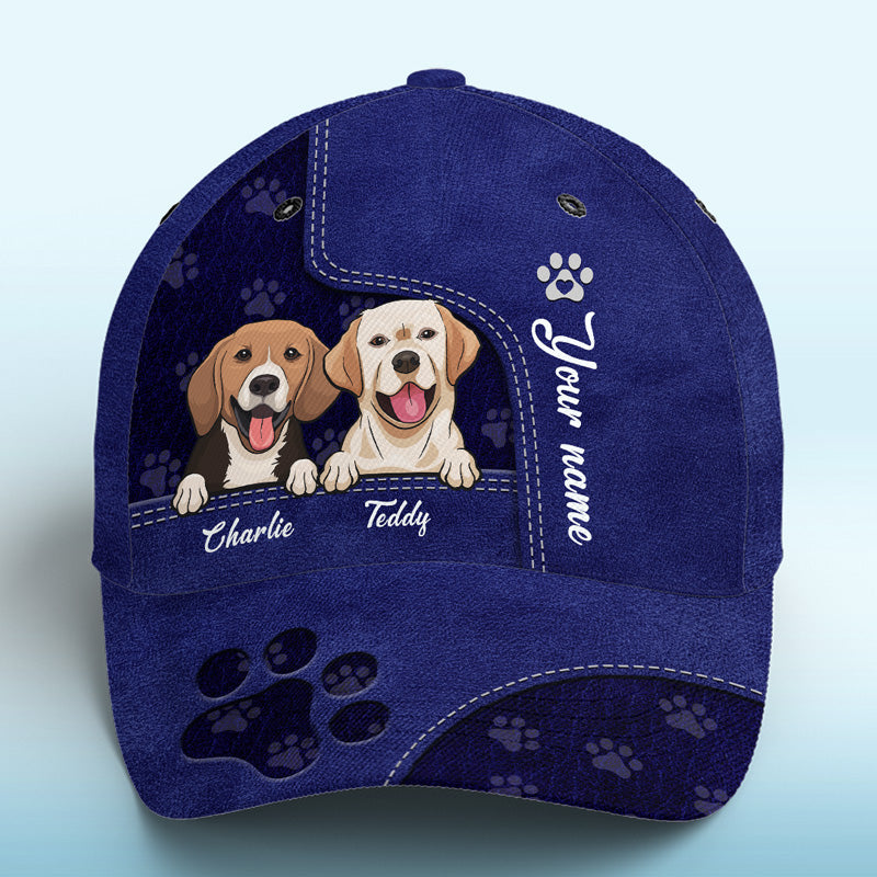 Our Little Paw Angels Navy - Casquette personnalisée pour chien et chat, imprimé intégral, classique - Nouveauté, cadeau pour propriétaires et amoureux des animaux