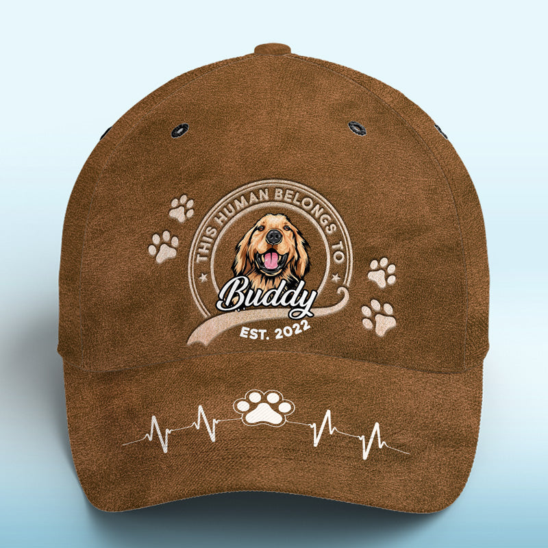 Le meilleur thérapeute a de la fourrure et quatre pattes marron - Chapeau personnalisé pour chien, casquette classique à imprimé intégral - Nouveauté, cadeau pour propriétaires et amoureux des animaux