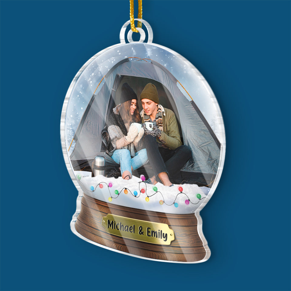 Photo personnalisée pour créer des souvenirs, un camping à la fois - Décoration de camping personnalisée - Acrylique de forme personnalisée - Cadeau de Noël pour couple, mari, femme, amoureux du camping
