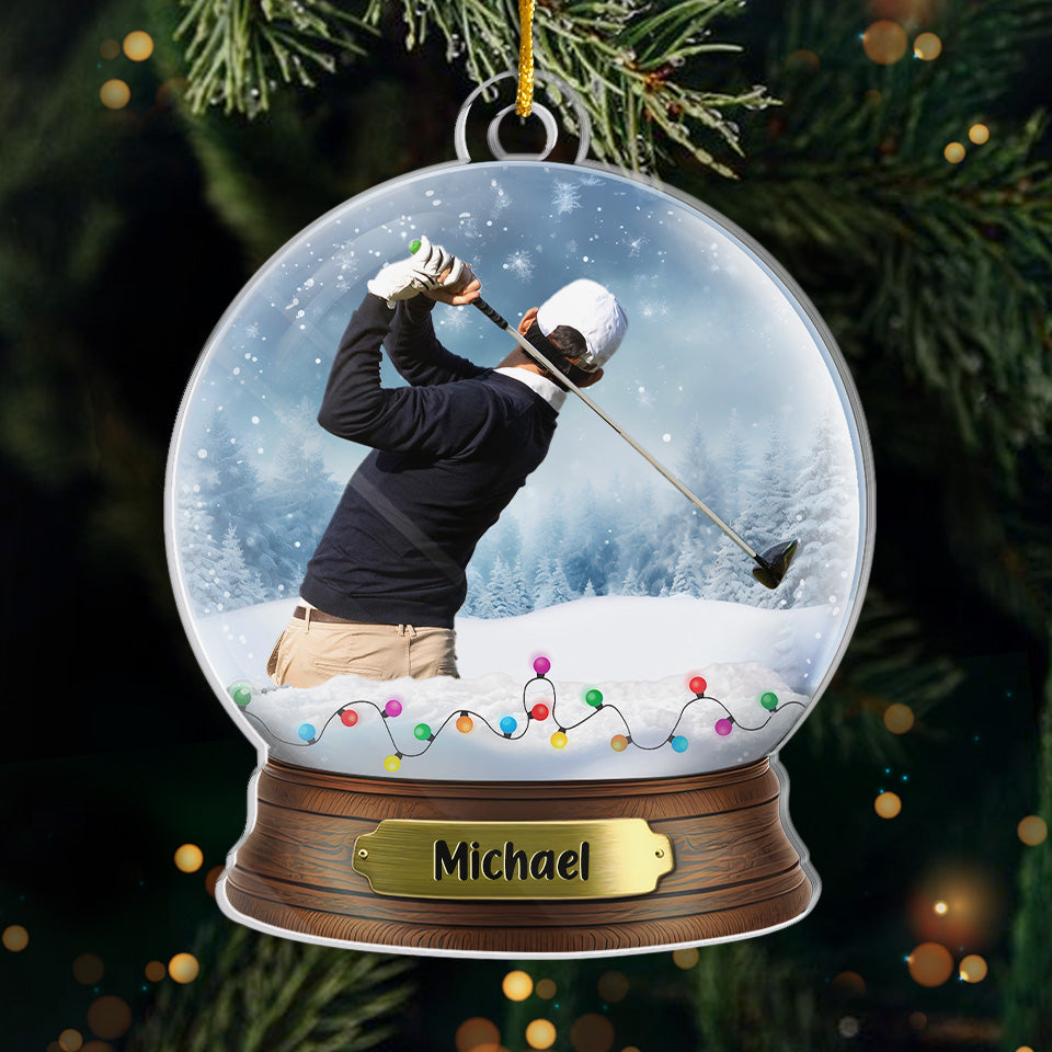 Custom Photo Golf Player - Sport Personalized Custom Ornament - Acrylic Custom Shaped - Christmas Gift For Golf Players, Golf Lovers