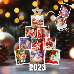 Photo personnalisée bébé Le sapin de Noël parfait - Ornement personnalisé familial personnalisé - Forme personnalisée en acrylique - Premier cadeau de Noël pour bébé
