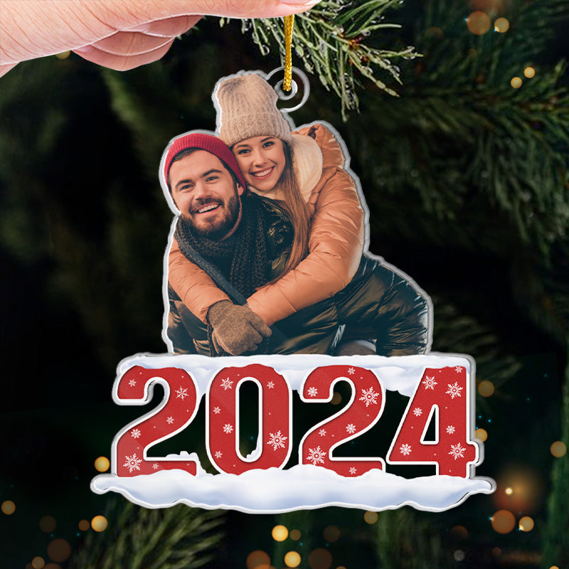 Photo personnalisée « Ensemble pour toujours » – Ornement personnalisé pour couple – Forme personnalisée en acrylique – Cadeau de Noël pour mari et femme, anniversaire