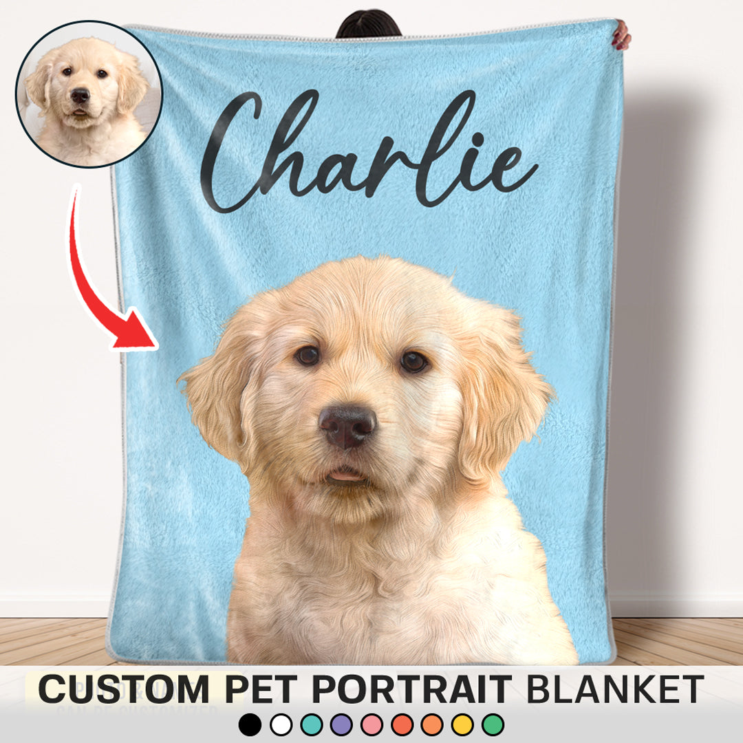 Couverture personnalisée avec photo « Tu es mon rayon de soleil » pour chien et chat – Cadeau de Noël pour les propriétaires et les amoureux des animaux