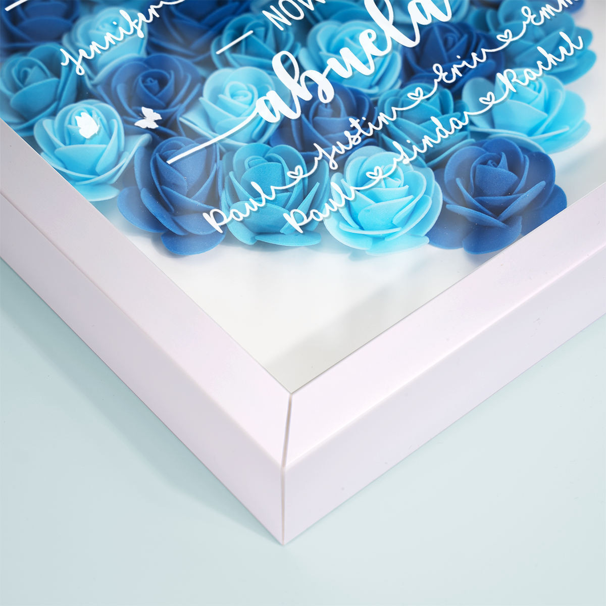 Meilleure maman du monde - Coffret à fleurs personnalisé pour la famille - Fête des Mères, cadeau pour maman, grand-mère