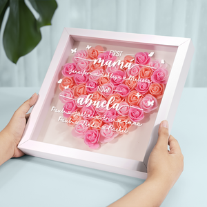 Meilleure maman du monde - Coffret à fleurs personnalisé pour la famille - Fête des Mères, cadeau pour maman, grand-mère