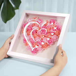 Meilleure maman du monde - Coffret à fleurs personnalisé pour la famille - Fête des Mères, cadeau pour maman, grand-mère