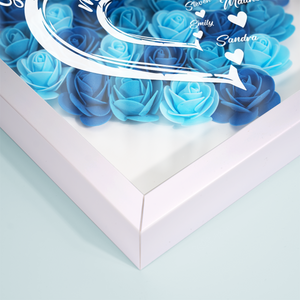Meilleure maman du monde - Coffret à fleurs personnalisé pour la famille - Fête des Mères, cadeau pour maman, grand-mère