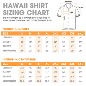 Motif personnalisé de fleurs et de feuilles colorées - Chemise hawaïenne unisexe tropicale personnalisée pour couple - Cadeau de vacances d'été, cadeau pour mari et femme, cadeau d'anniversaire