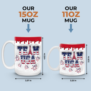 Overpower, Overtake, Overcome - Olympics 3D Inflated Effect Printed Mug - Olympics Vacation, Gift For Family Members, Best Friends
