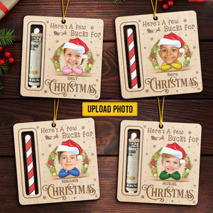 Photo personnalisée : quelques dollars pour un Noël mémorable ! Ornement personnalisé pour la famille, porte-monnaie en bois, forme personnalisée ! Cadeau de Noël pour bébés, enfants et membres de la famille.