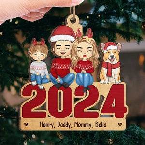 La famille fait fondre mon cœur ! Décoration personnalisée pour la famille ! Bois en forme personnalisée ! Cadeau de Noël pour les membres de la famille