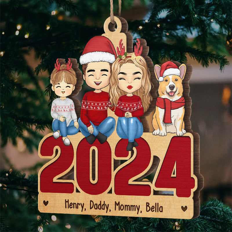 La famille fait fondre mon cœur ! Décoration personnalisée pour la famille ! Bois en forme personnalisée ! Cadeau de Noël pour les membres de la famille
