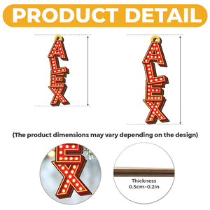 Custom Marquee Letter Wooden Ornament - Personalized Christmas Birthday Gifts For Mom, Dad, Brother, Sister, Kids - A Family Full Of Light