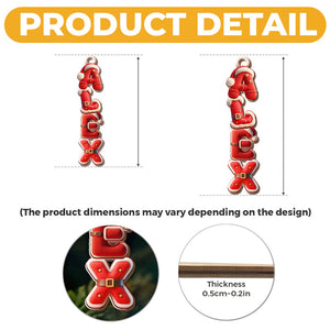 Custom Santa Suit Letter Wooden Ornament - Personalized Christmas Birthday Gifts For Mom, Dad, Brother, Sister, Kids - The Claus Family Starter Pack