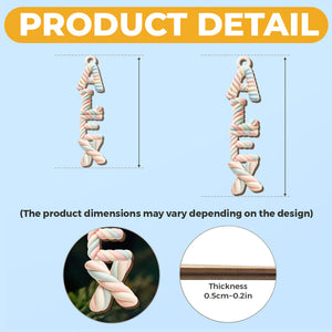 Custom Marshmallow Letter Wooden Ornament - Personalized Christmas Birthday Gifts For Mom, Dad, Brother, Sister, Kids - A Dash Of Sweetness, A Lot Of Love