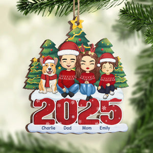Christmas Adds To The Warmth Of A Family Love - Family Personalized Custom Ornament - Wood Custom Shaped - Christmas Gift For Family Members